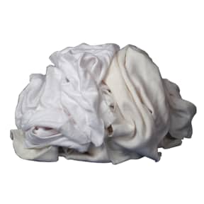 Recycled White T-Shirt Rags
